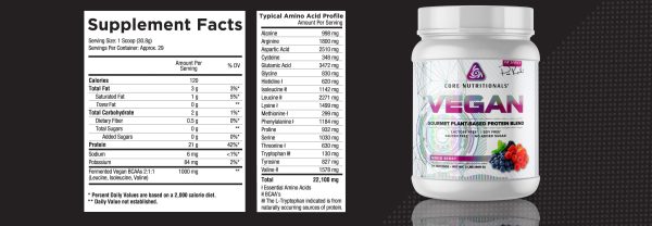 Vegan Protein Core Nutritionals